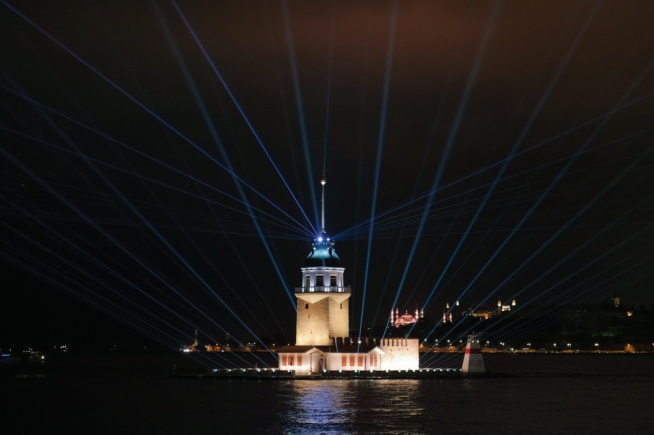 maiden's tower, night landscape, nature, istanbul, night, sea, ocean, istanbul, istanbul, istanbul, istanbul, istanbul, night